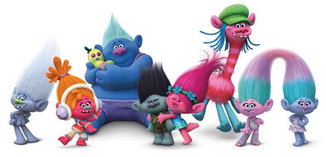 Trolls Movie Logo, Voice Cast and Characters : Teaser Trailer png image