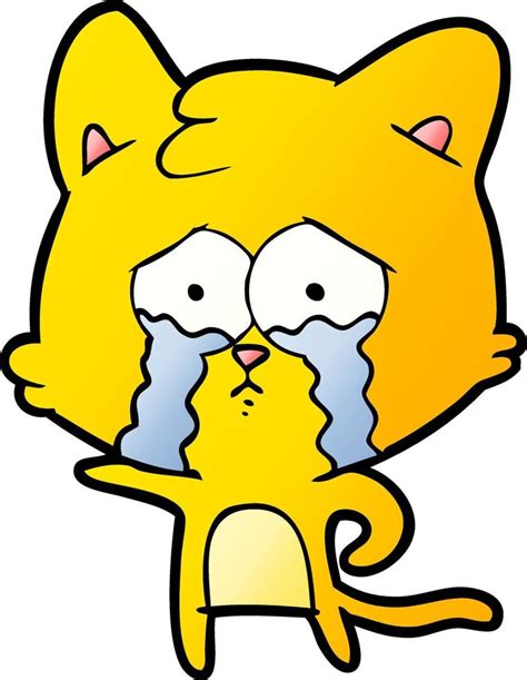Cartoon Crying Cat 12061274 Vector Art At Vecteezy