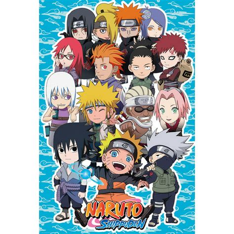 Naruto Shippuden Tv Show Poster Print Sd Characters Size 24 X