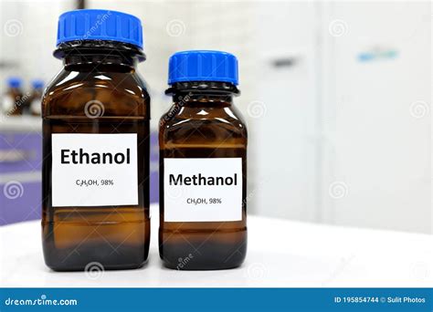 Ethanol Pure Ethyl Alcohol In Bottle Royalty Free Stock Photography