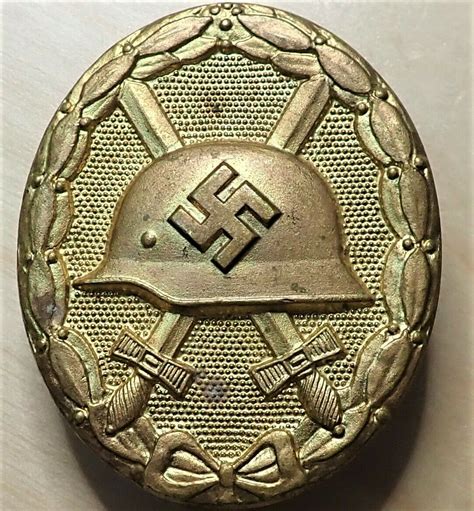 Ww2 German Wound Badge In Gold By Friedrich Orth Of Vienna Jb