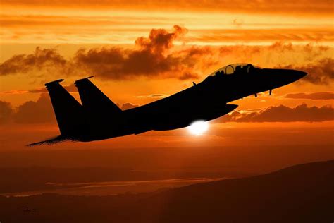 F 15 Eagle Sunset By Peter Scheelen Us Military Aircraft Jet Fighter