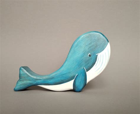 Wooden Toy Whale Blue Whale Toy Wooden Sea Animals Whale Etsy