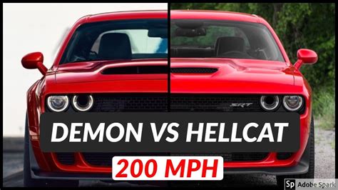 2018 Dodge Demon Vs Dodge Challenger Hellcat Top Speed And