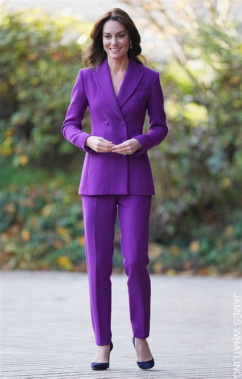 Kate Middleton S Purple Suit By Emilia Wickstead