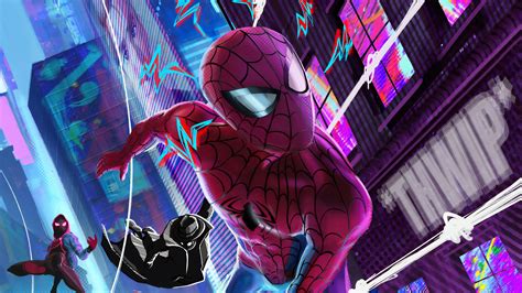 Only the best hd background pictures. Spider Verse Gang superheroes wallpapers, spiderman ...