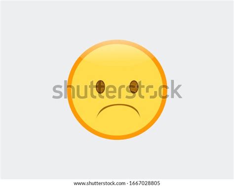 Vector Illustration Frowning Face Emoji Stock Vector Royalty Free