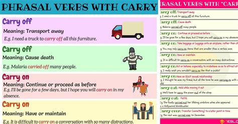Phrasal Verbs With Carry Carry Off Carry On Carry Out Carry Over