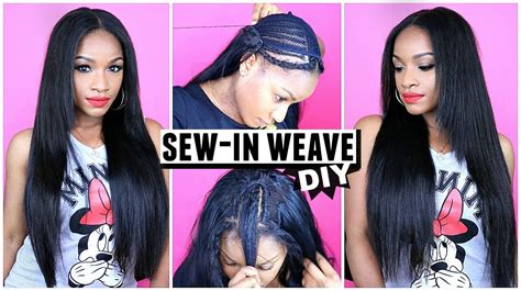 Secure with hair band repeat step 3 until you've. How to Do a Sew-In Weave from Start to Finish! Grace Hair ...