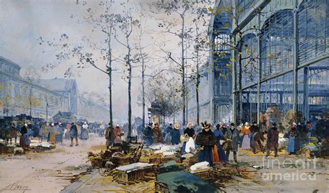 Les Halles Paris Painting By Jacques Lieven