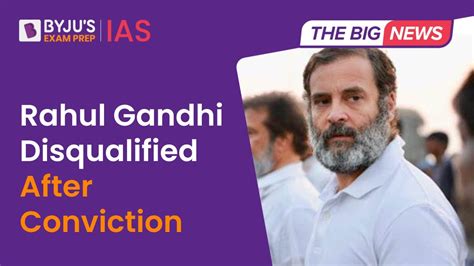 rahul gandhi disqualified as mp after conviction in defamation case disqualification of mp