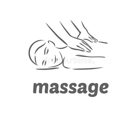 Vector Illustration Concept Of Massage Body Relax Symbol Icon On White Background Stock Vector
