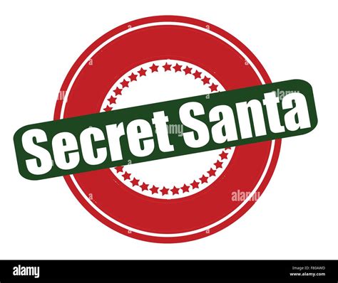 Secret Santa Stamp Stock Vector Images Alamy