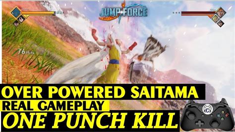 Saitama One Punch Kill Jump Force Gameplay Youtube