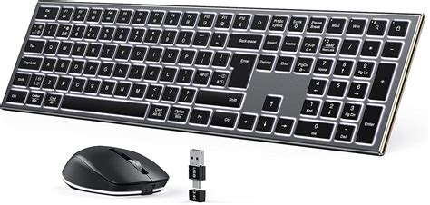 Backlit Wireless Keyboard And Mouse Set Compatible With Mac And Windows