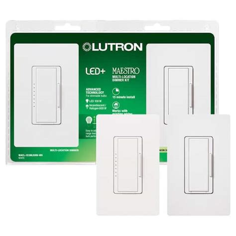 Lutron Maestro Led Dimmer Switch Kit With Companion Switch 150w Led3