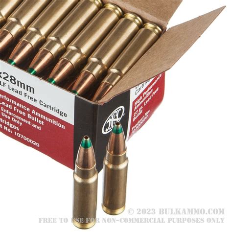 50 Rounds Of Bulk 57x28 Mm Ammo By Fn Herstal 27gr Lead Free Jhp