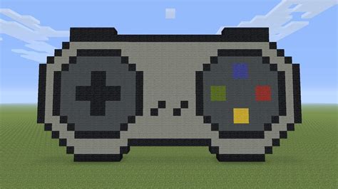 Minecraft Pixel Art Snes Controller Youtube
