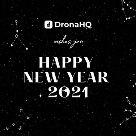 Happy New Year 2021 Wish Stars Constellation 