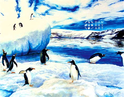 Penguin Painting Limited Edition Print Dan Kay Art Services