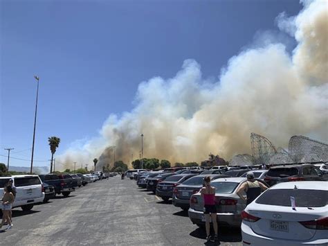 Amusement Park Evacuated As Fast Moving Fire Erupts