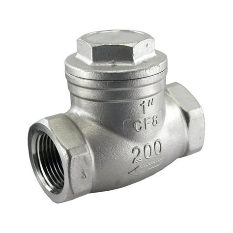 304 Stainless Steel Swing Check Valve 1 Npt In Line Wog200 Low