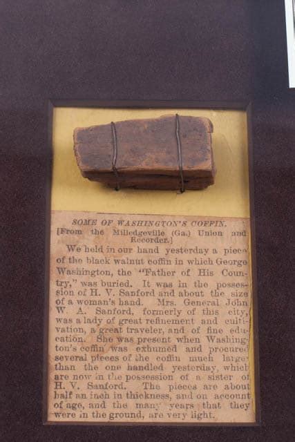George Washingtons Original Coffin Casket Gettysburg Museum