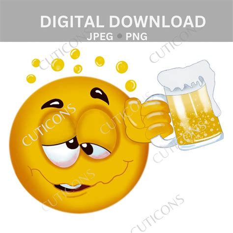Drunk Emoji Download Png File Jpeg File Printable Cute Etsy