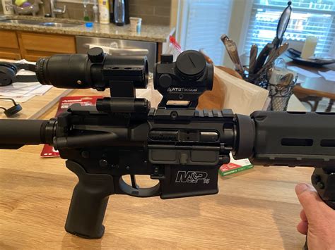 At3 4x Magnified Red Dot Kit Ar 15 Red Dot Sight 4x Magnifier
