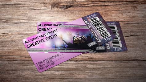 night party event ticket design  psd graphicsfamily