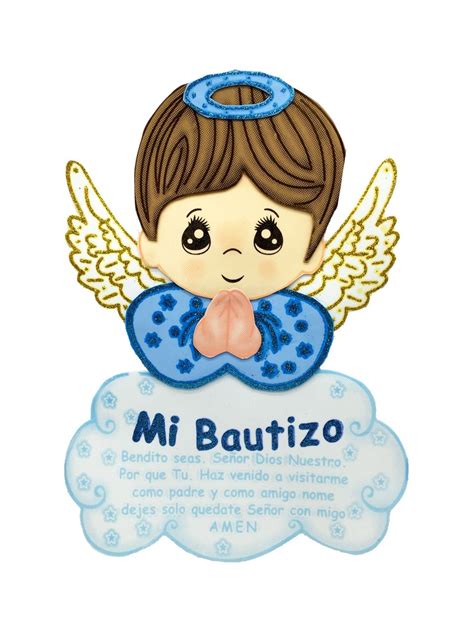 19 Mi Bautizo Blue Angel With Halo Foami Fm21by Bapti