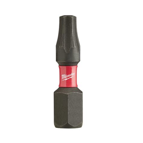1/4 hex shank t25 torx security screwdriver bit gray 25mm long 4pcs. Milwaukee T25 Torx Shockwave Insert Bit (2-Pack)-48-32 ...