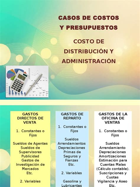 Costo De Distribucion Y Administracion Presupuesto Economias