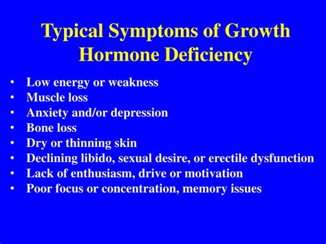 Ppt Growth Hormone Deficiency Post Pituitary Surgery Diagnostic