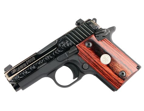 Sig Sauer P938 9mm Night Sights Engraved Rosewood Top Gun Supply