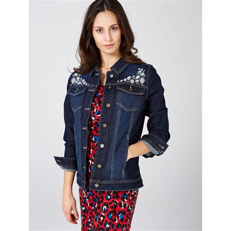 Denim Co Jean Jacket With Daisy Embroidery QVC UK