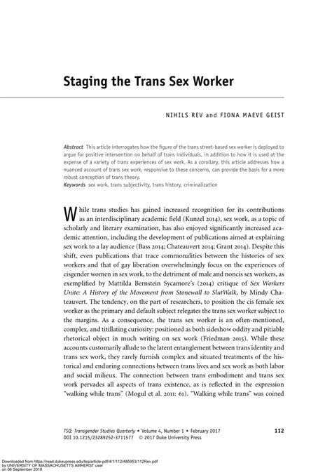pdf staging the trans sex worker