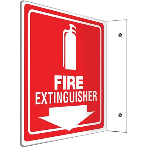 Fire Extinguisher Projection Sign 8 X 8 Plastic