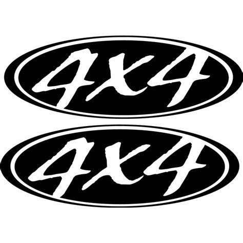 2x 4x4 Off Road 4wd Die Cut Style Oval Stickers Decals Decalshouse