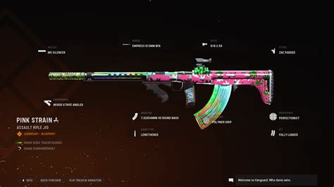 Pink Strain Cod Warzone And Vanguard Weapon Blueprint Call Of Duty
