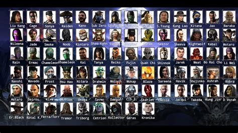 Mortal Kombat 1 11 All Playable Characters 1992 2020 Youtube