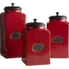 See more ideas about ceramic canister set, ceramic canisters, canister sets. I love the color red and this will look great in my kitchen. | Ceramic canisters, Tuscan kitchen ...