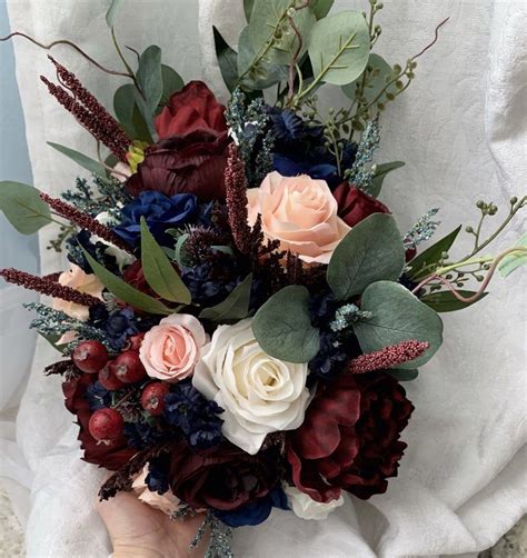 We did not find results for: Cascading Wedding Bouquet Burgundy Navy Blue Red Peony ...
