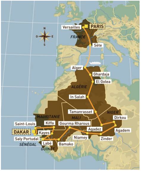 11 Paris Dakar Rally Route Map Background
