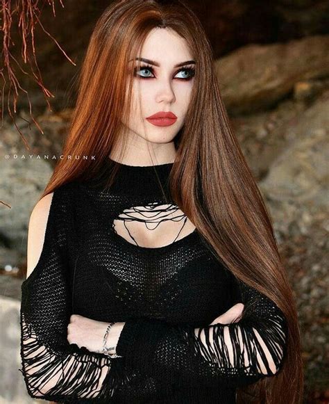 Goth Model Dayana Crunk Dark Beauty Goth Beauty Stunning Brunette Beautiful Redhead Shades