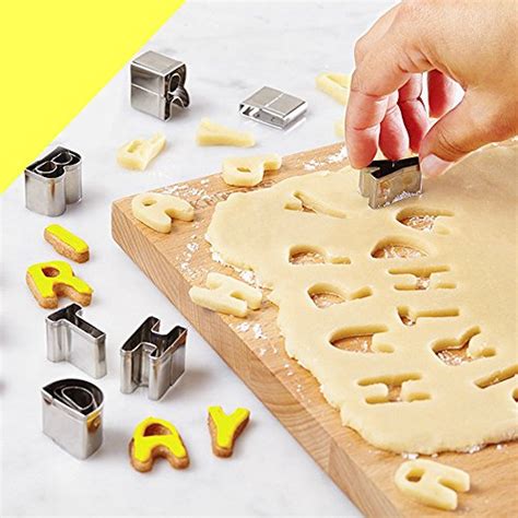 Letter And Number Fondant Cookie Fruit Cutters Set Metal Mini 26