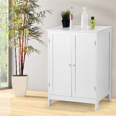 Make your bathroom the cleanest — and tidiest — room in the house with these easy and genius storage ideas. Bathroom Floor Storage Double Door Cupboard Cabinet $78.95 ...