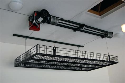 Garage Storage Lift System Ideas Unique Posted Above Door Motorized