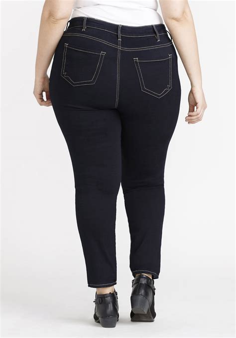 Ladies Plus Size Skinny Jeans Warehouse One