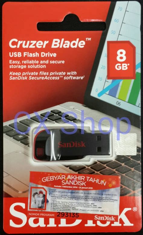 Jual Sandisk Cruzer Blade 8gb Usb Flash Drive Cz50 Garansi Resmi Di